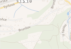 Brunšov v obci Všenory - mapa ulice