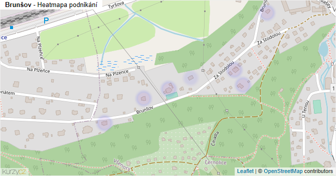 Brunšov - mapa podnikání
