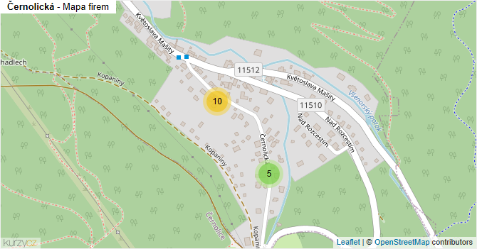 Černolická - mapa firem