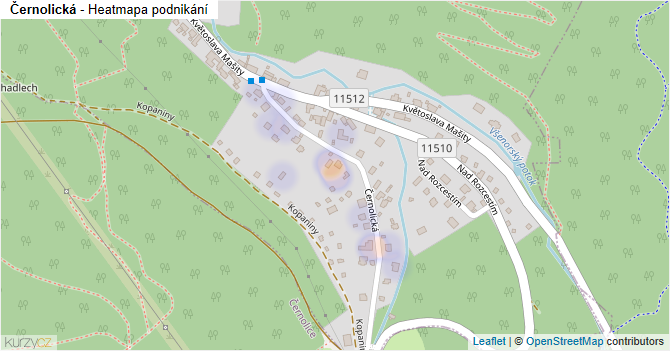 Černolická - mapa podnikání