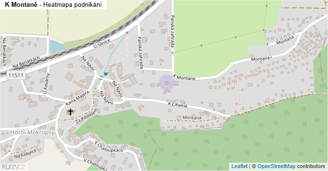 K Montaně - mapa podnikání