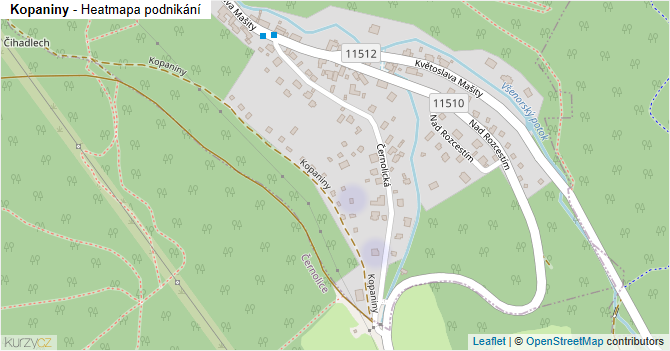 Kopaniny - mapa podnikání