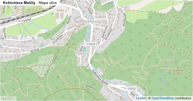 Květoslava Mašity - mapa ulice