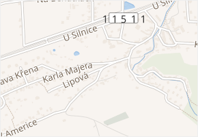 Lipová v obci Všenory - mapa ulice