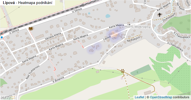 Lipová - mapa podnikání