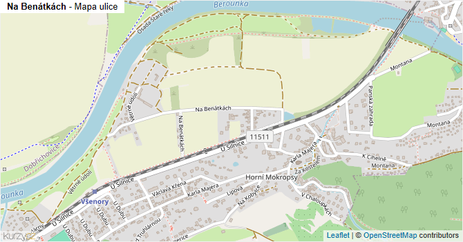 Na Benátkách - mapa ulice