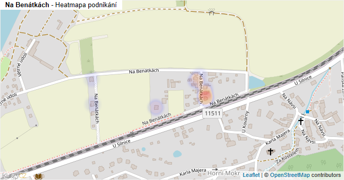Na Benátkách - mapa podnikání