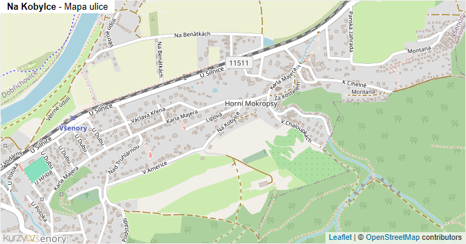 Na Kobylce - mapa ulice