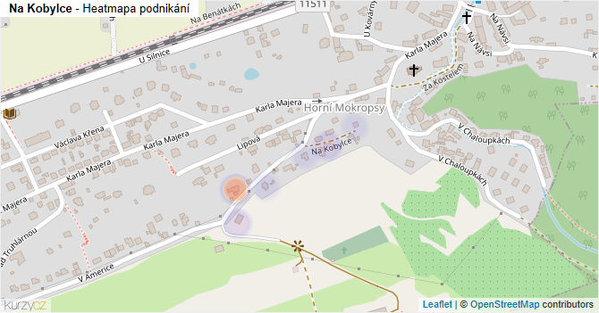 Na Kobylce - mapa podnikání