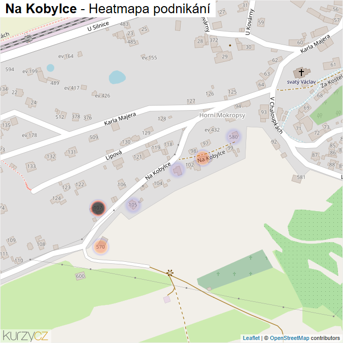 Mapa Na Kobylce - Firmy v ulici.