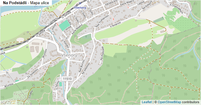 Na Podstádlí - mapa ulice