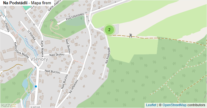 Na Podstádlí - mapa firem
