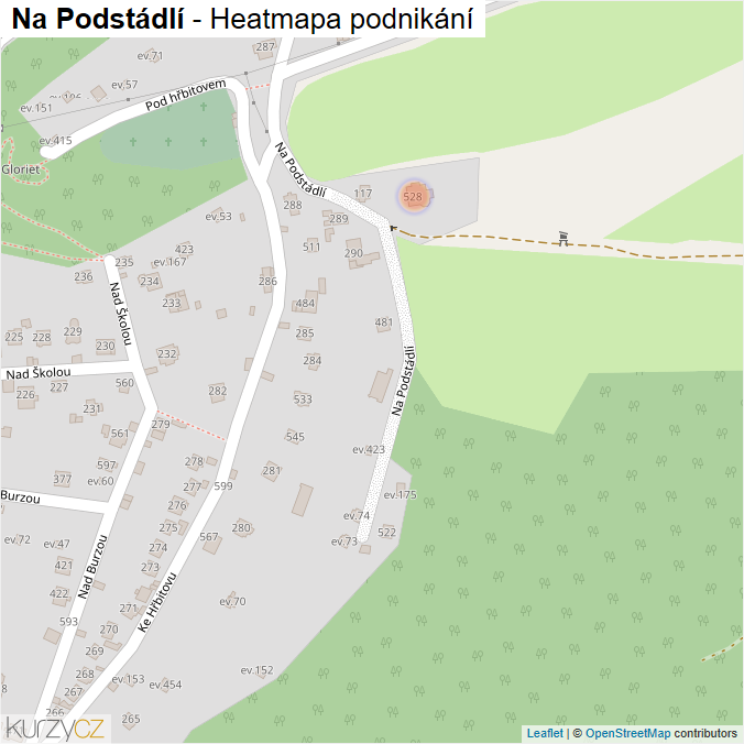 Mapa Na Podstádlí - Firmy v ulici.