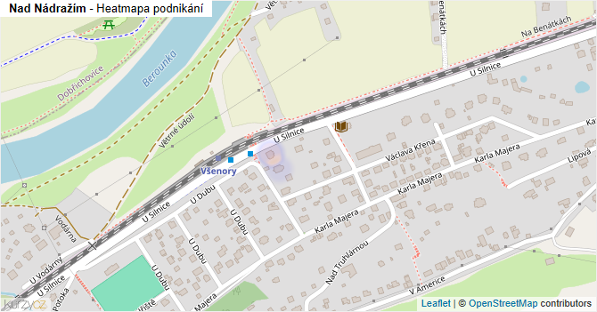 Nad Nádražím - mapa podnikání