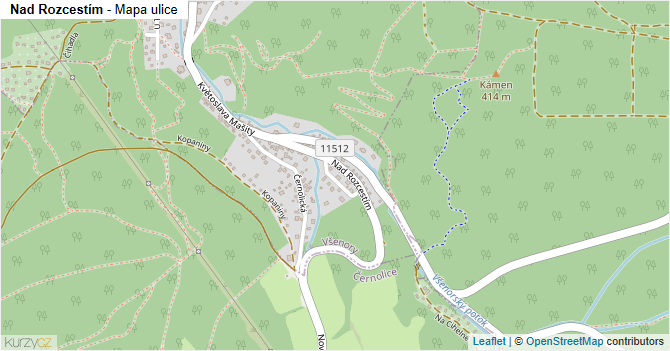 Nad Rozcestím - mapa ulice