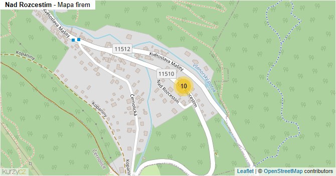 Nad Rozcestím - mapa firem