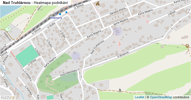 Nad Truhlárnou - mapa podnikání