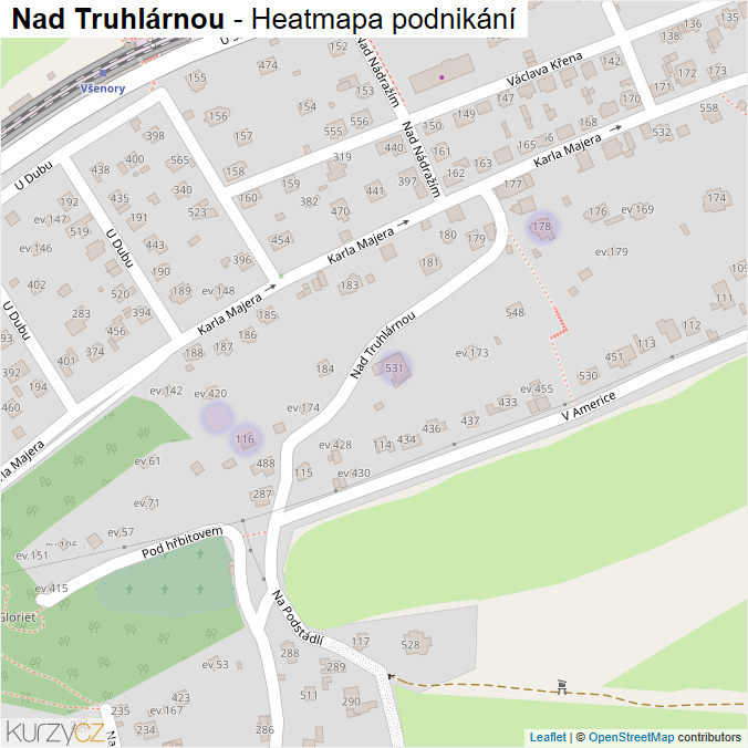Mapa Nad Truhlárnou - Firmy v ulici.