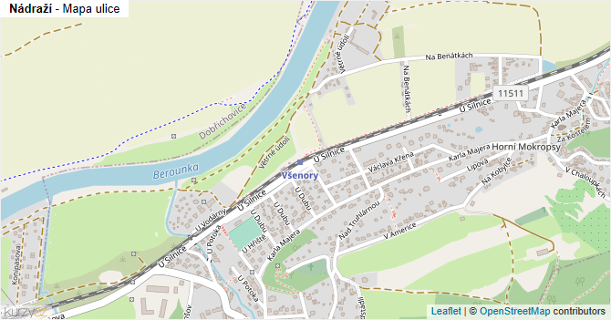 Nádraží - mapa ulice