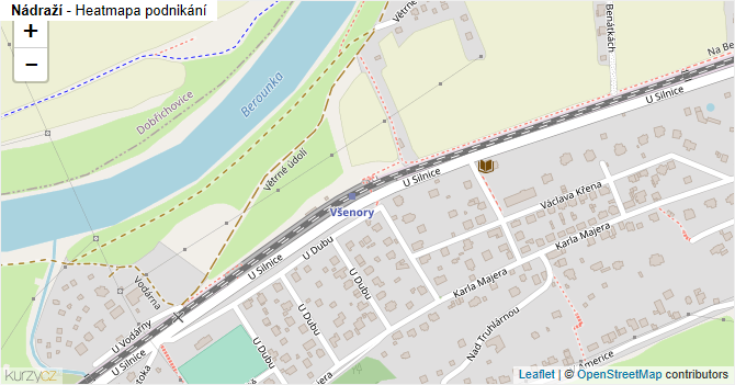 Nádraží - mapa podnikání