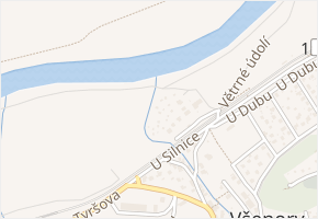 Sušárna v obci Všenory - mapa ulice