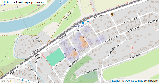 U Dubu - mapa podnikání