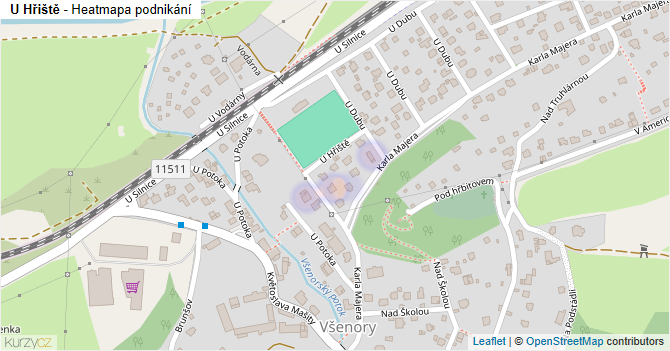 U Hřiště - mapa podnikání