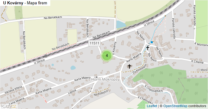U Kovárny - mapa firem