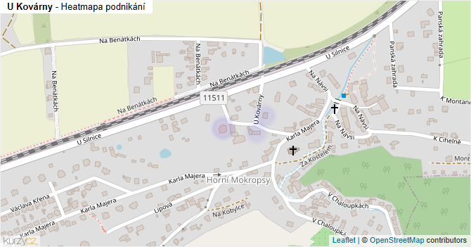 U Kovárny - mapa podnikání