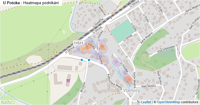 U Potoka - mapa podnikání