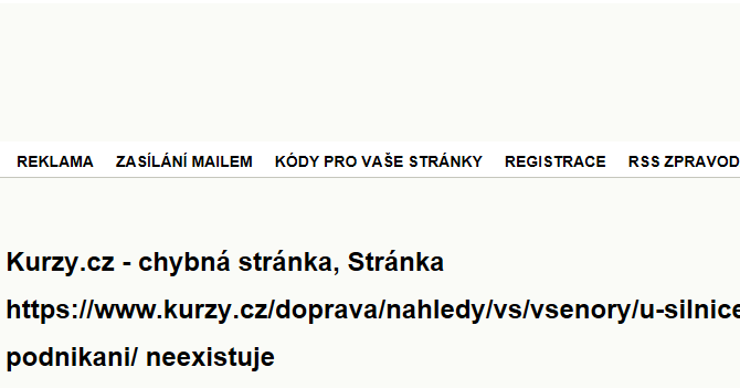 U Silnice - mapa podnikání