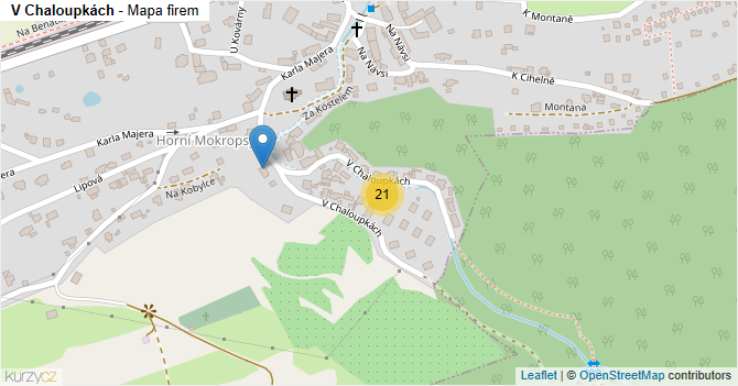 V Chaloupkách - mapa firem