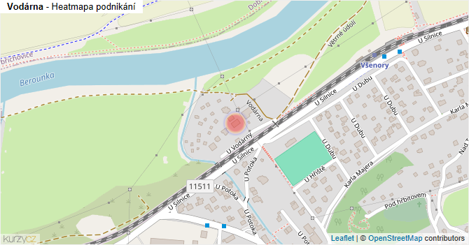 Vodárna - mapa podnikání