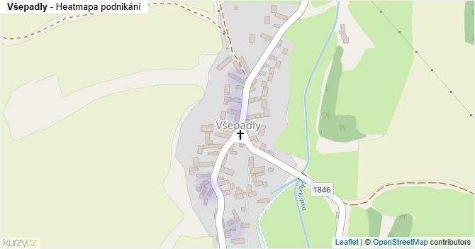 Všepadly - mapa podnikání
