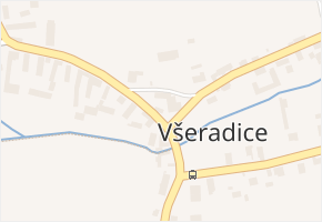 Všeradice v obci Všeradice - mapa části obce