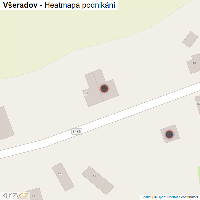 Mapa Všeradov - Firmy v obci.