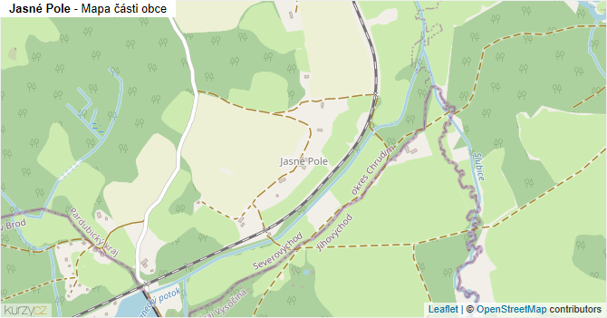 Jasné Pole - mapa části obce