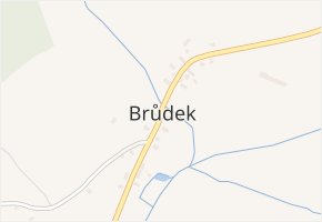 Brůdek v obci Všeruby - mapa části obce
