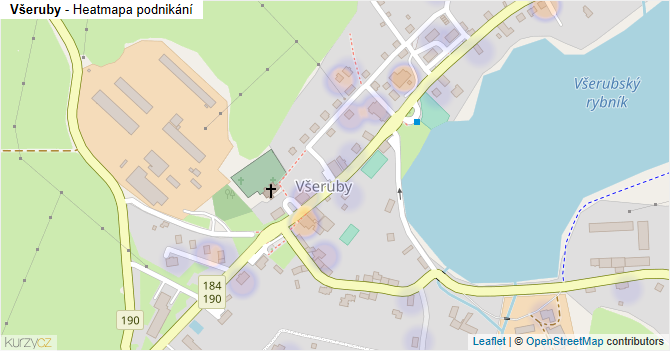 Všeruby - mapa podnikání