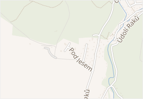 Pod lesem v obci Všestary - mapa ulice