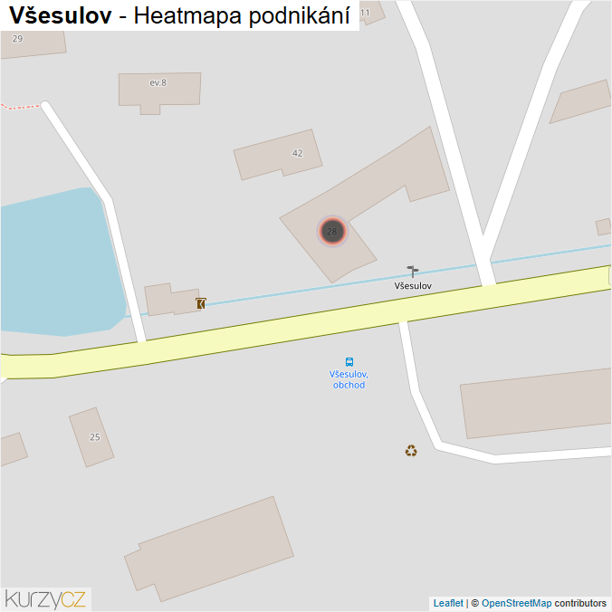 Mapa Všesulov - Firmy v obci.