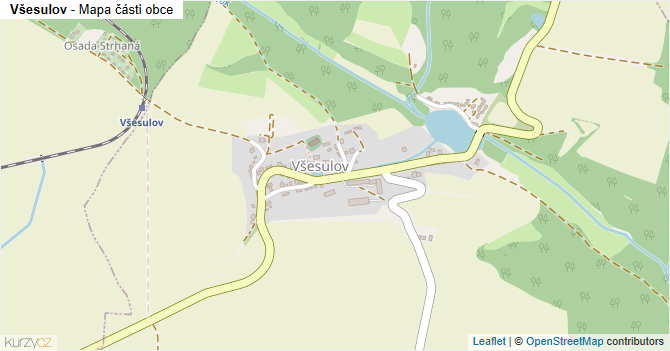 Všesulov - mapa části obce