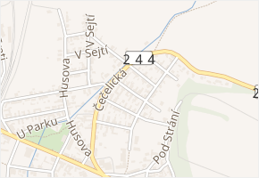 Karla IV. v obci Všetaty - mapa ulice