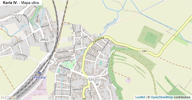 Karla IV. - mapa ulice