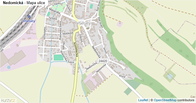 Nedomická - mapa ulice