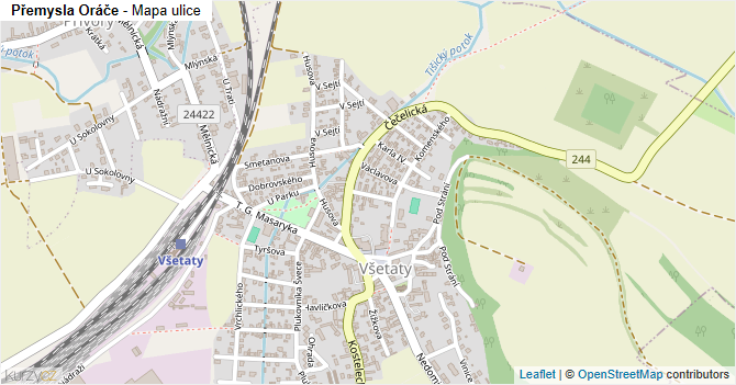 Přemysla Oráče - mapa ulice