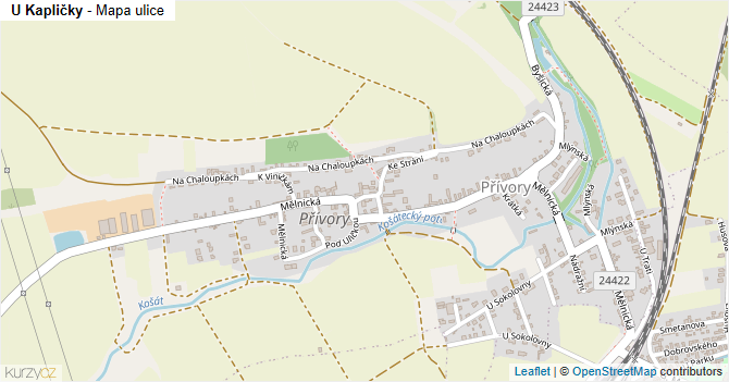 U Kapličky - mapa ulice