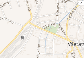 Vrchlického v obci Všetaty - mapa ulice