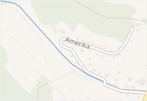 Amerika v obci Vsetín - mapa ulice