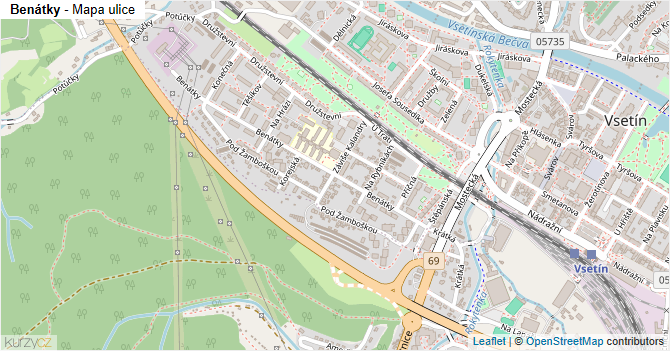 Benátky - mapa ulice